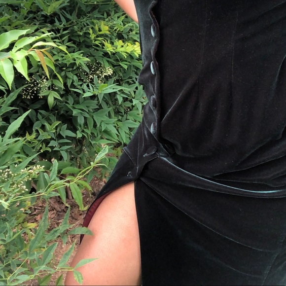 Forest green dress with mandarin collar! - Picture 3 of 3